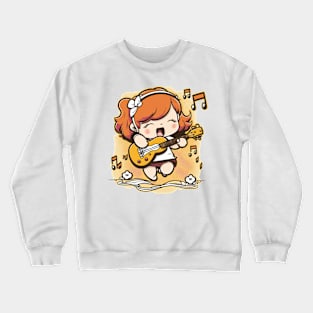 Rocking out with my little friend Crewneck Sweatshirt